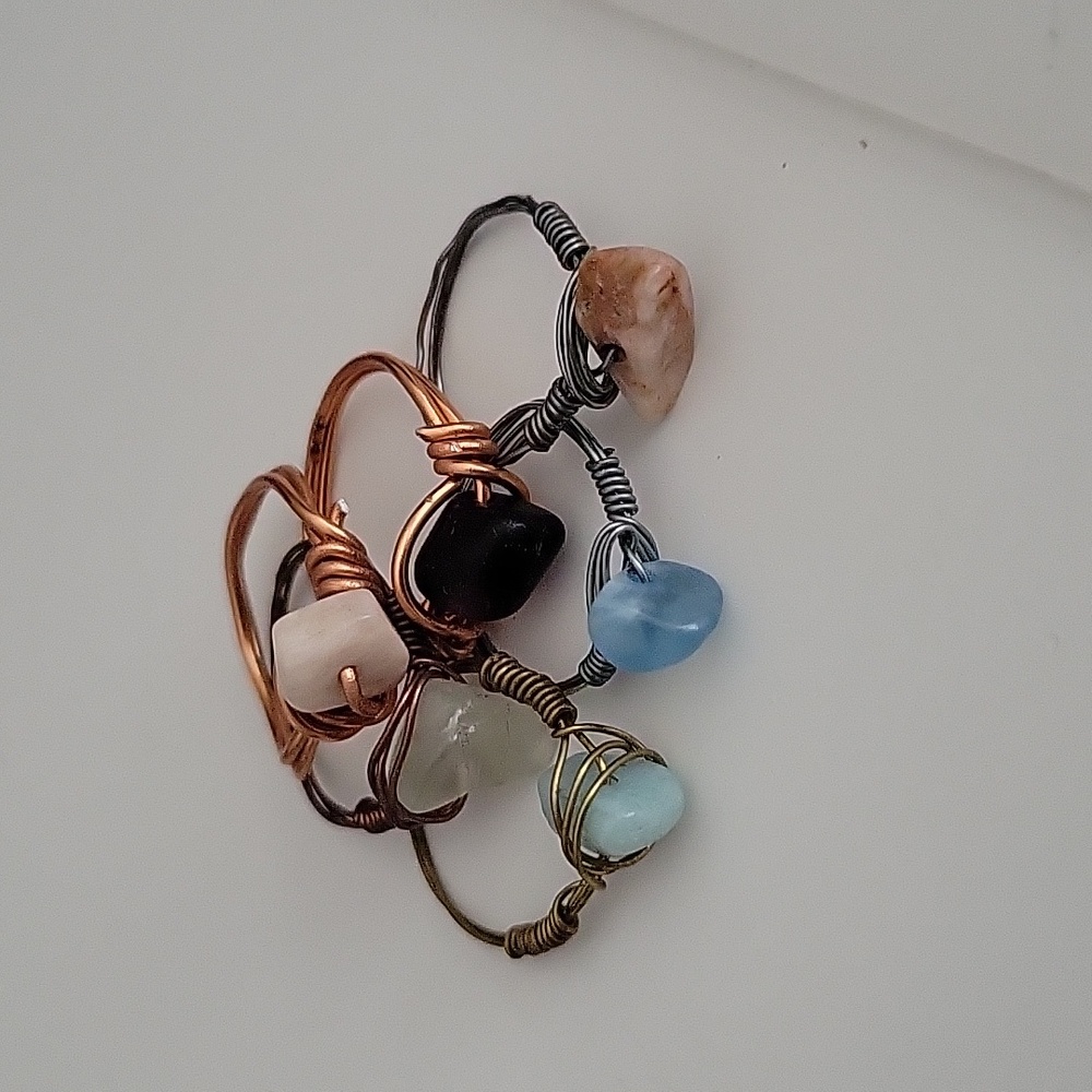 6 pack of crystal rings